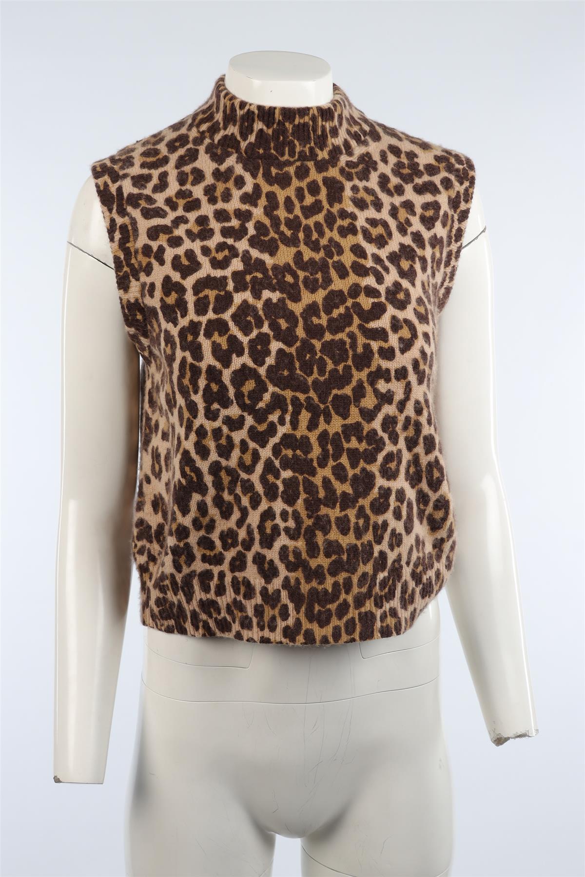 CELINE BROWN CASHMERE TOP MEDIUM