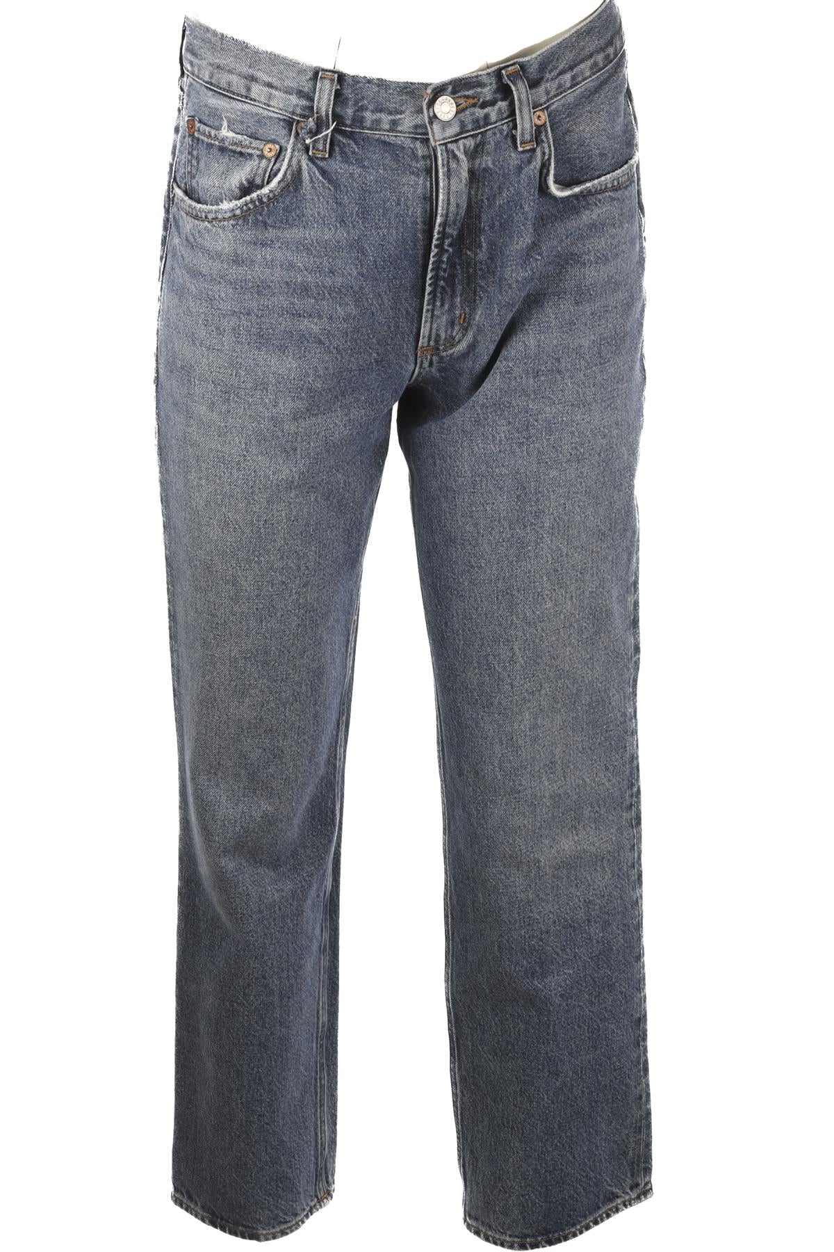 AGOLDE BLUE HIGH RISE STRAIGHT LEG JEANS W27 UK 8/10