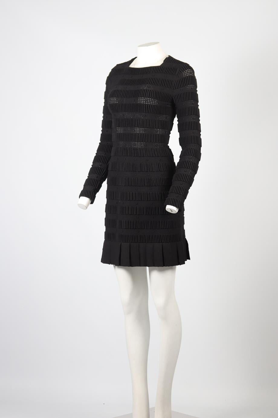AZZEDINE ALAÏA WOOL BLEND MINI DRESS FR 38 UK 10
