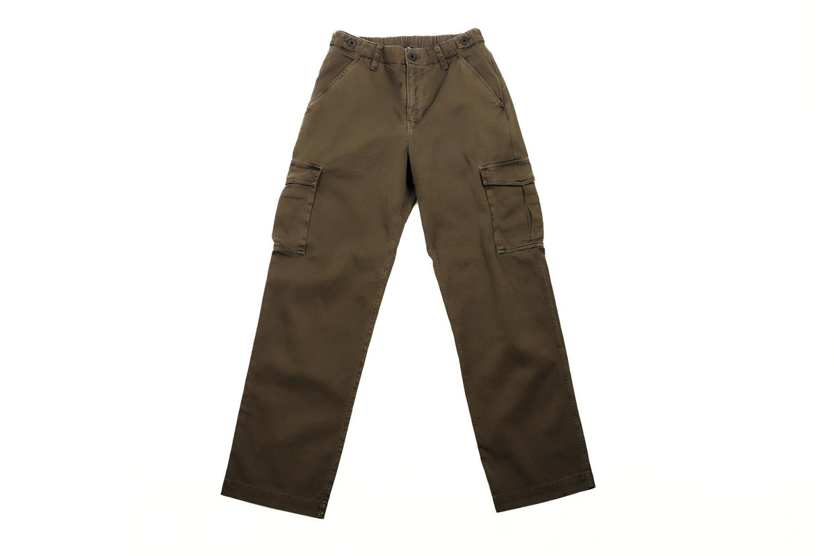 JAMES PERSE GREEN COTTON STRAIGHT LEG PANTS UK 8