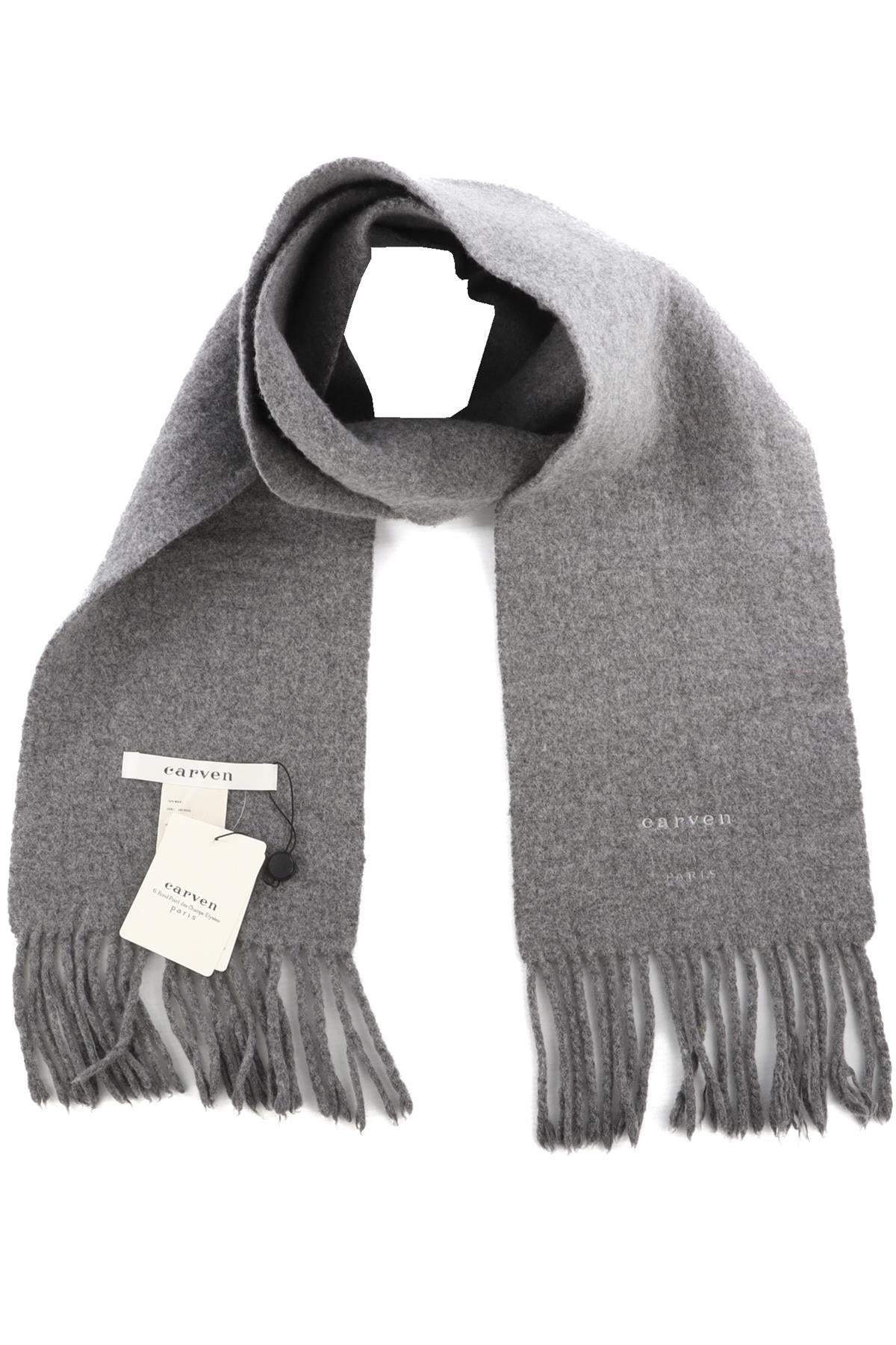 Carven Grey Wool Scarf