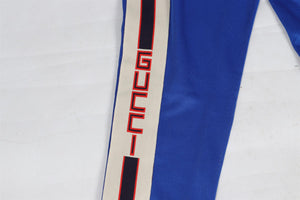 GUCCI BLUE JERSEY SKINNY PANTS XSMALL