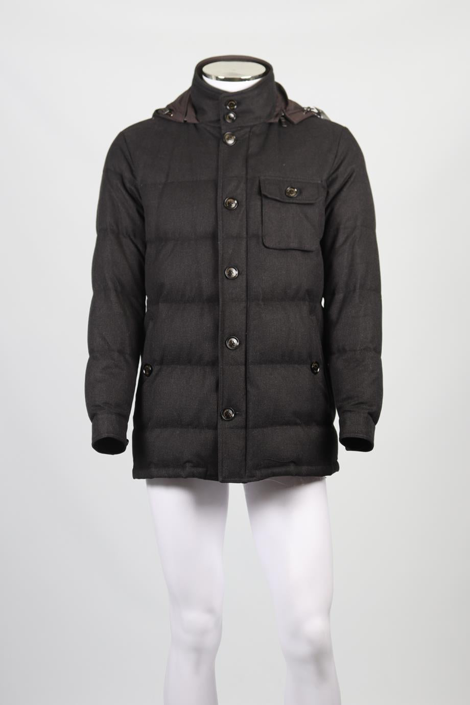 ERMENEGILDO ZEGNO MEN'S PADDED WOOL DOWN JACKET IT 50 UK/US 40, IT 50