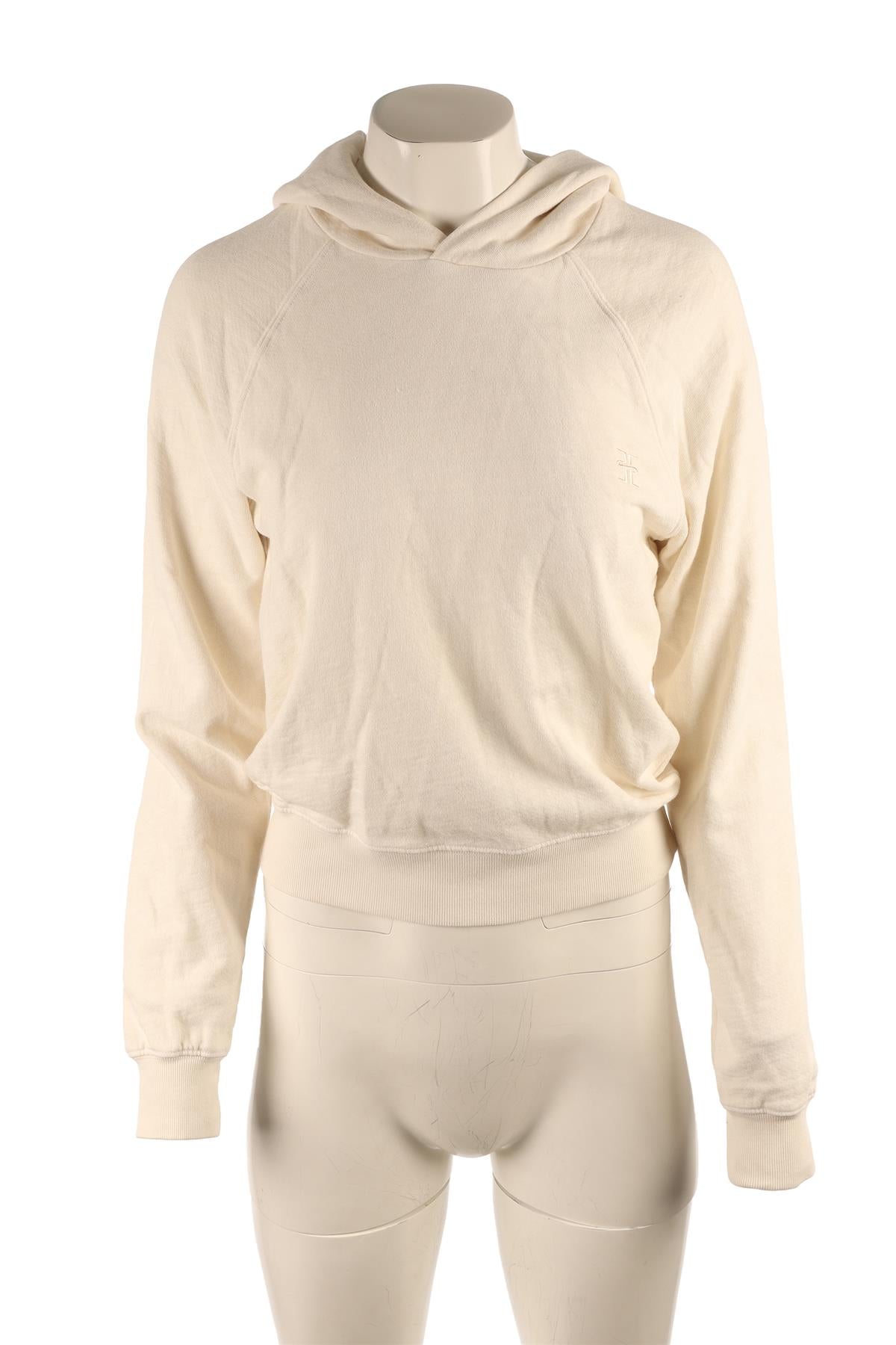 ETERNE ECRU COTTON HOODIE SMALL