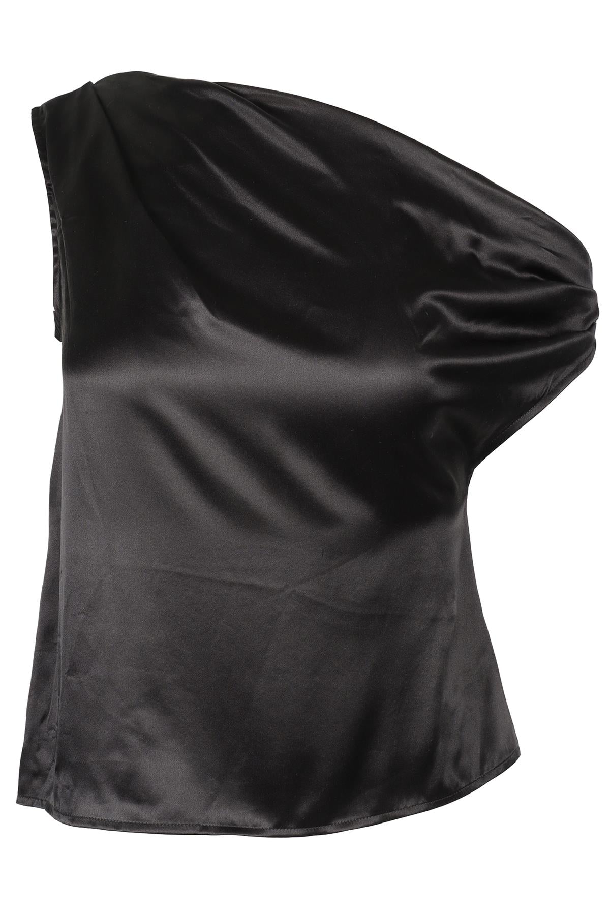 REFORMATION BLACK SILK TOP US 0 UK 4