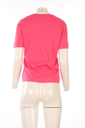 EMILIO PUCCI PINK COTTON T-SHIRT MEDIUM