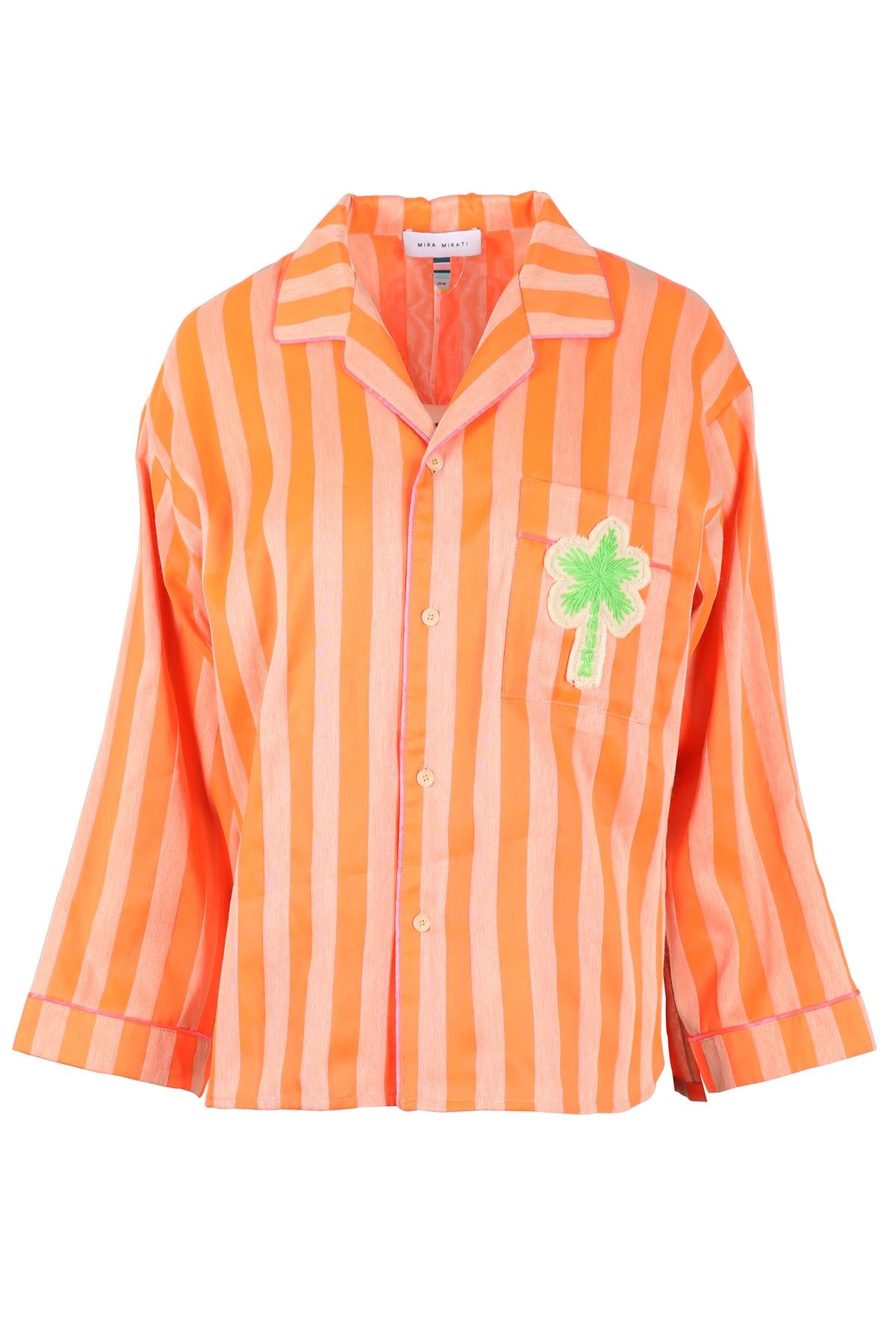 MIRA MIKATI ORANGE COTTON SHIRT EU 34 UK 6