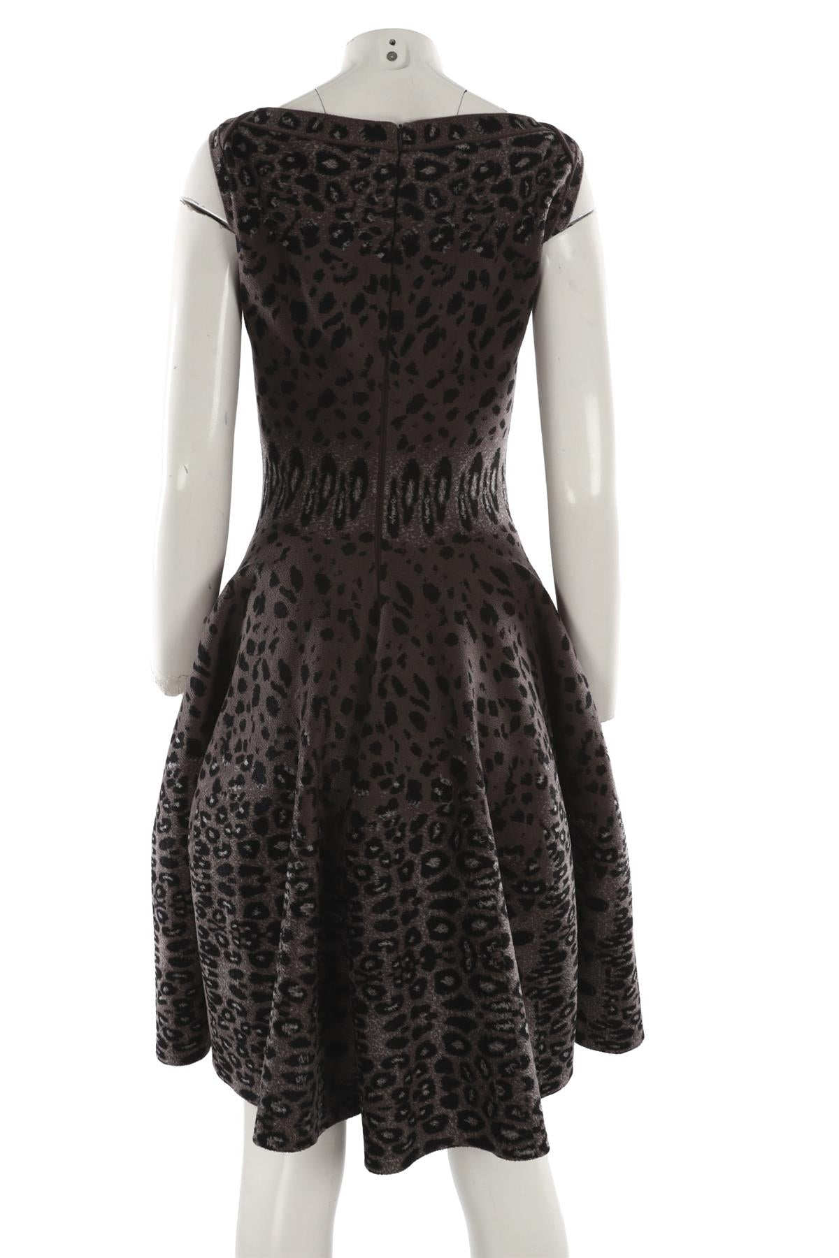 ALAÏA GREY KNIT MIDI DRESS FR 42 UK 14