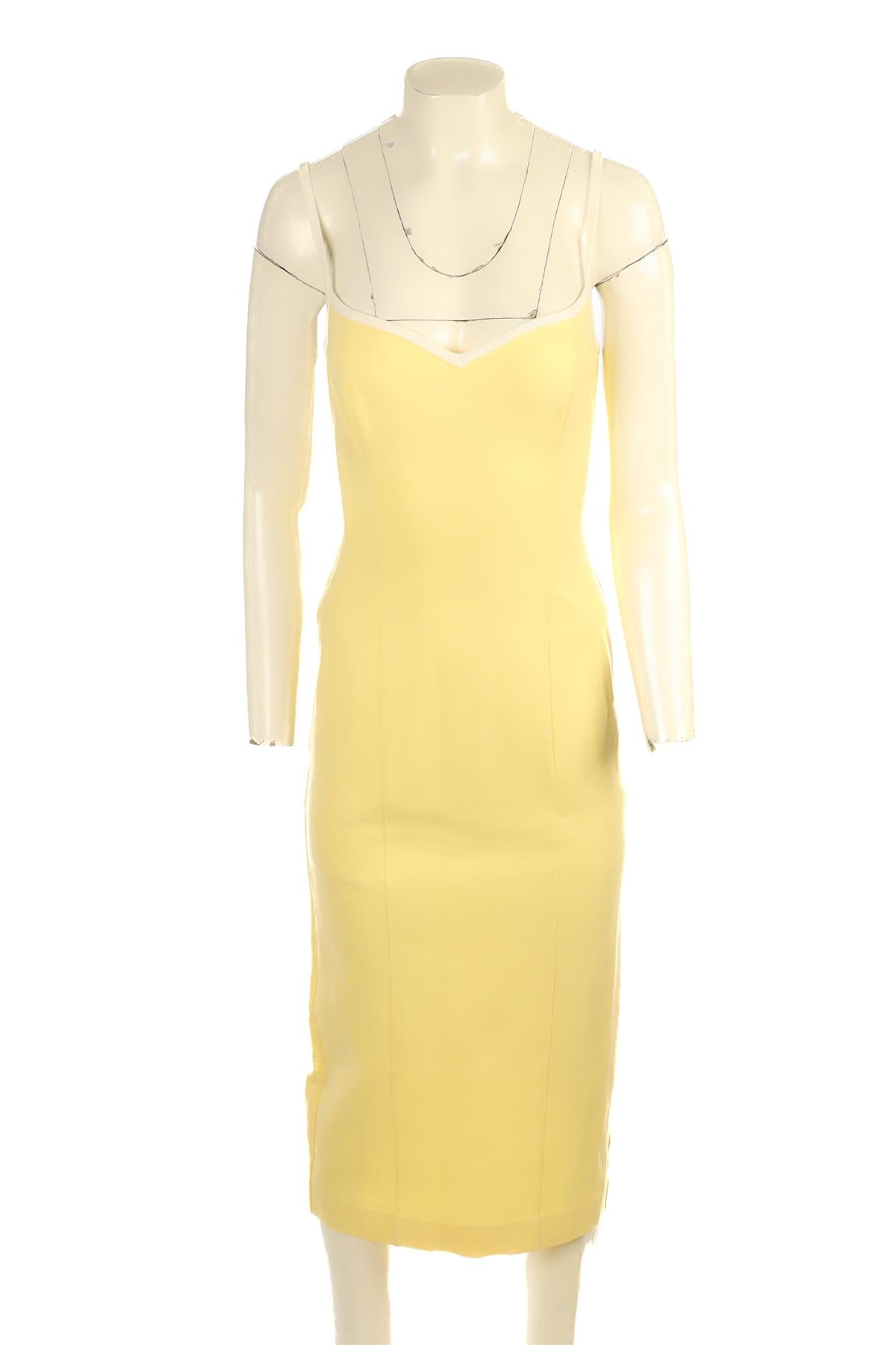 REFORMATION YELLOW KNIT MAXI DRESS SMALL