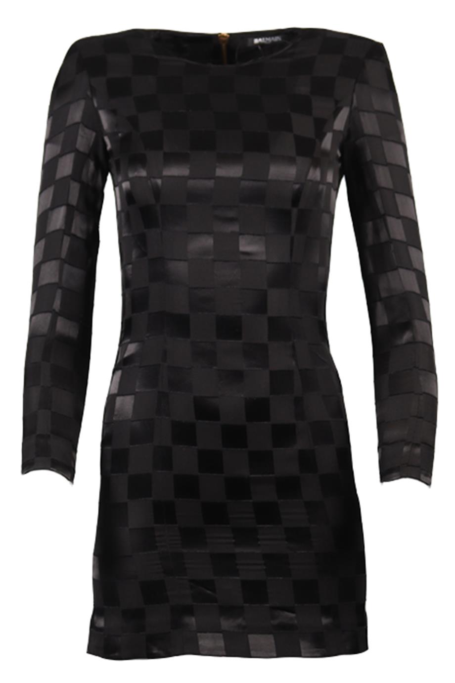 BALMAIN WOOL BLEND MINI DRESS FR 36 UK 8