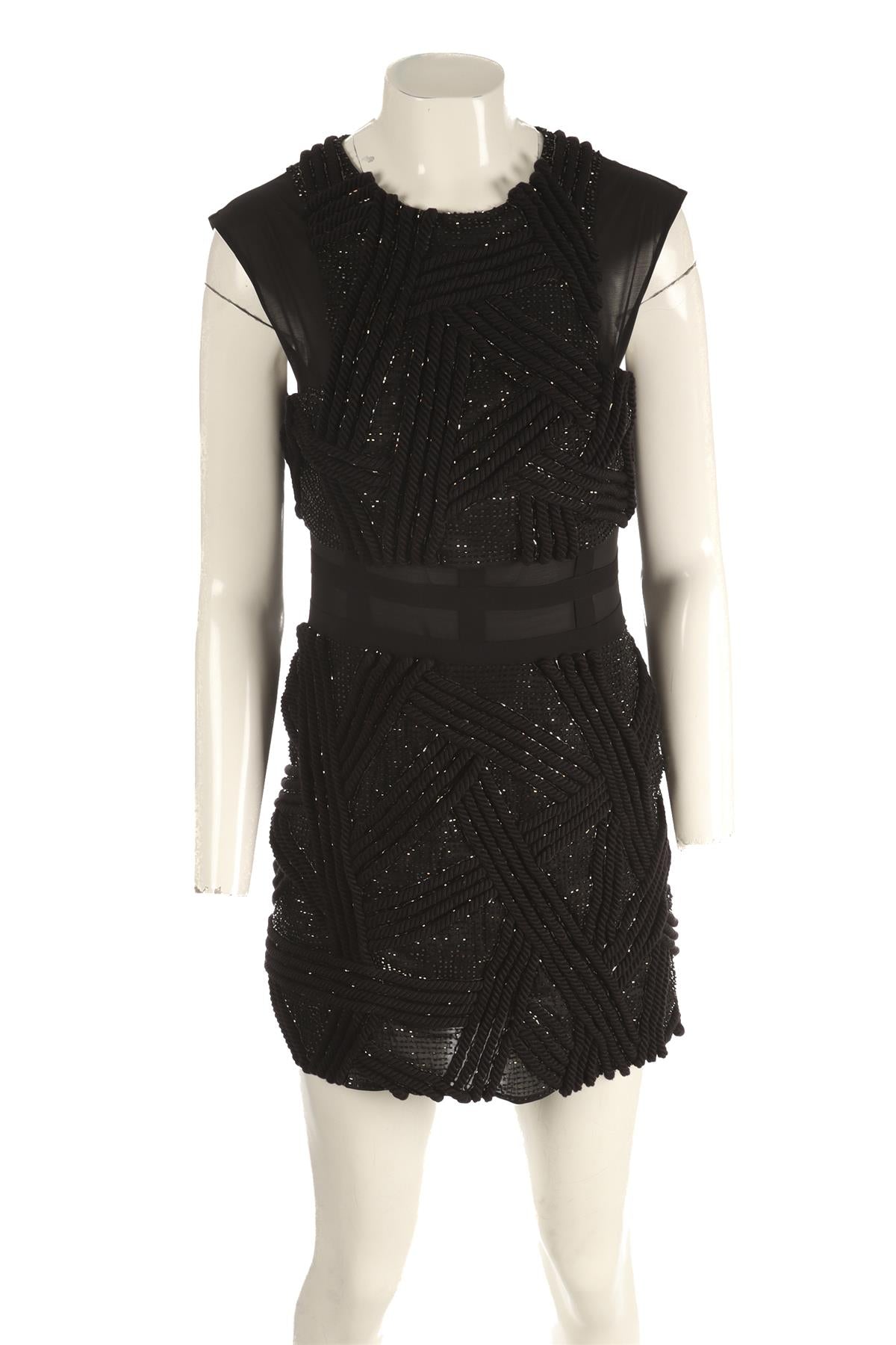 3.1 PHILLIP LIM BLACK SILK MINI DRESS US 2 UK 6