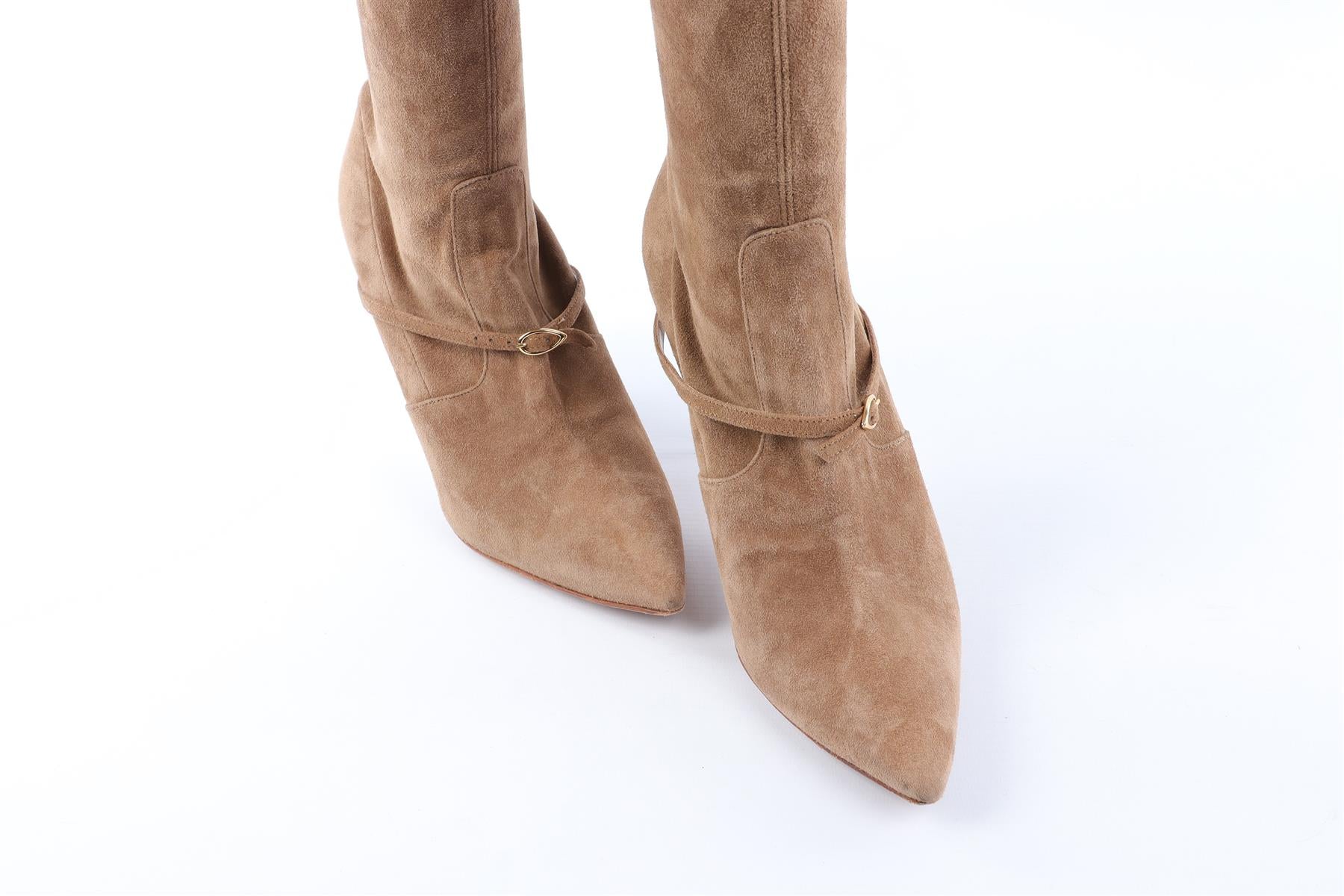 JENNIFER CHAMANDI TAN SUEDE OVER THE KNEE HIGH BOOTS EU 38.5 UK 5.5 US 8.5