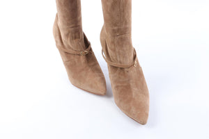 JENNIFER CHAMANDI TAN SUEDE OVER THE KNEE HIGH BOOTS EU 38.5 UK 5.5 US 8.5