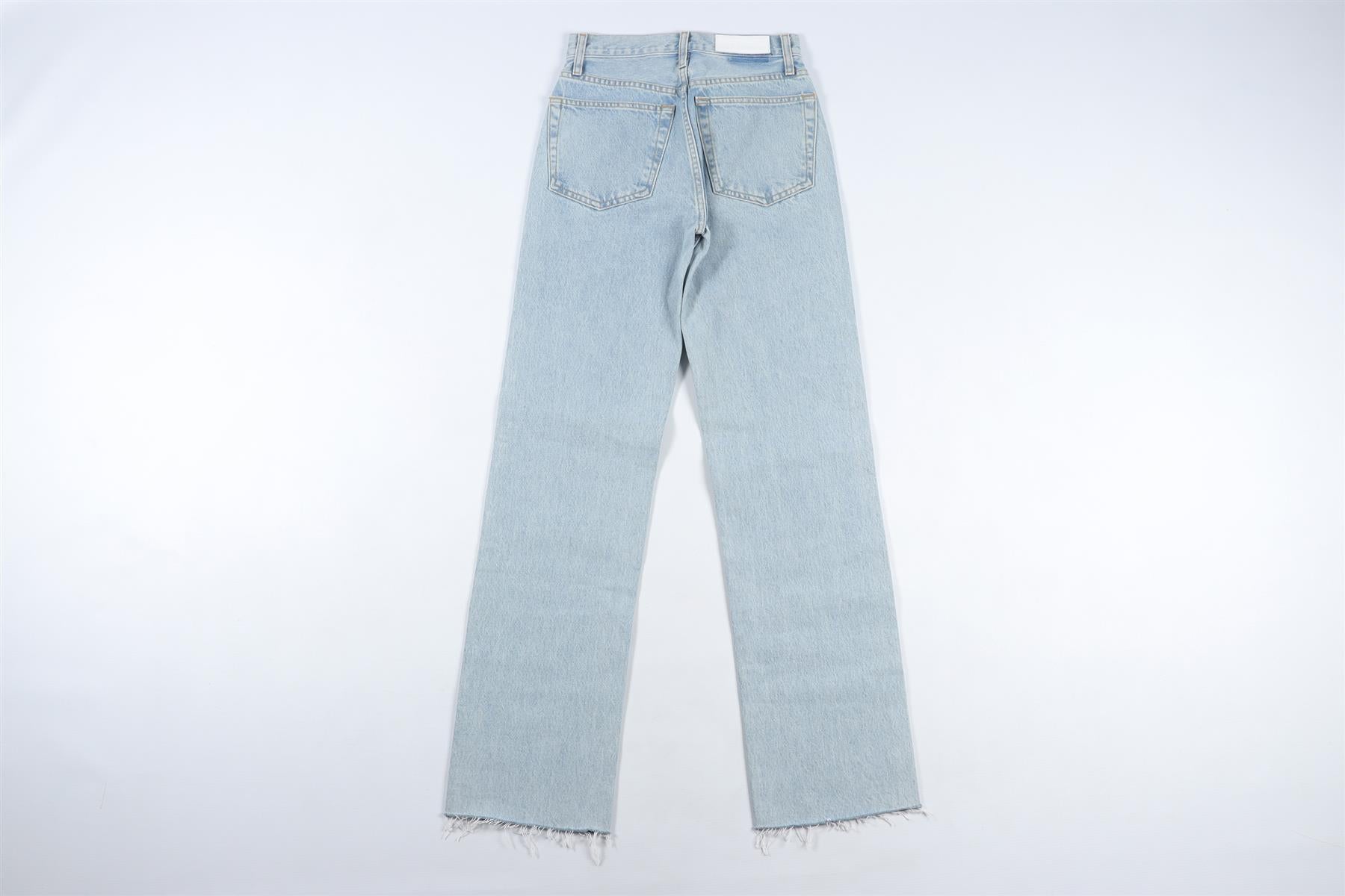 RE/DONE BLUE HIGH RISE STRAIGHT LEG JEANS W24 UK 6