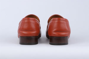 GUCCI ORANGE MEN'S GG LEATHER LOAFERS EU 43 UK 9 US 10