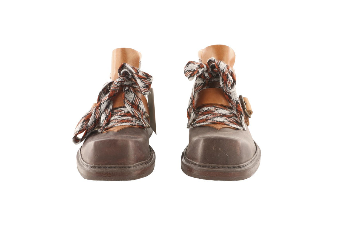 PREEN BY THORNTON BREGAZZI BROWN LEATHER ANKLE BOOTS EU 40 UK 7 US 10