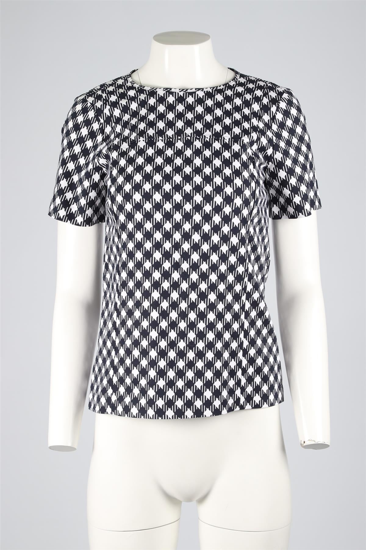 MICHAEL MICHAEL KORS BLUE COTTON BLEND TOP SMALL