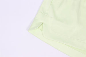 BONDI BORN GREEN SATIN SHORTS SMALL