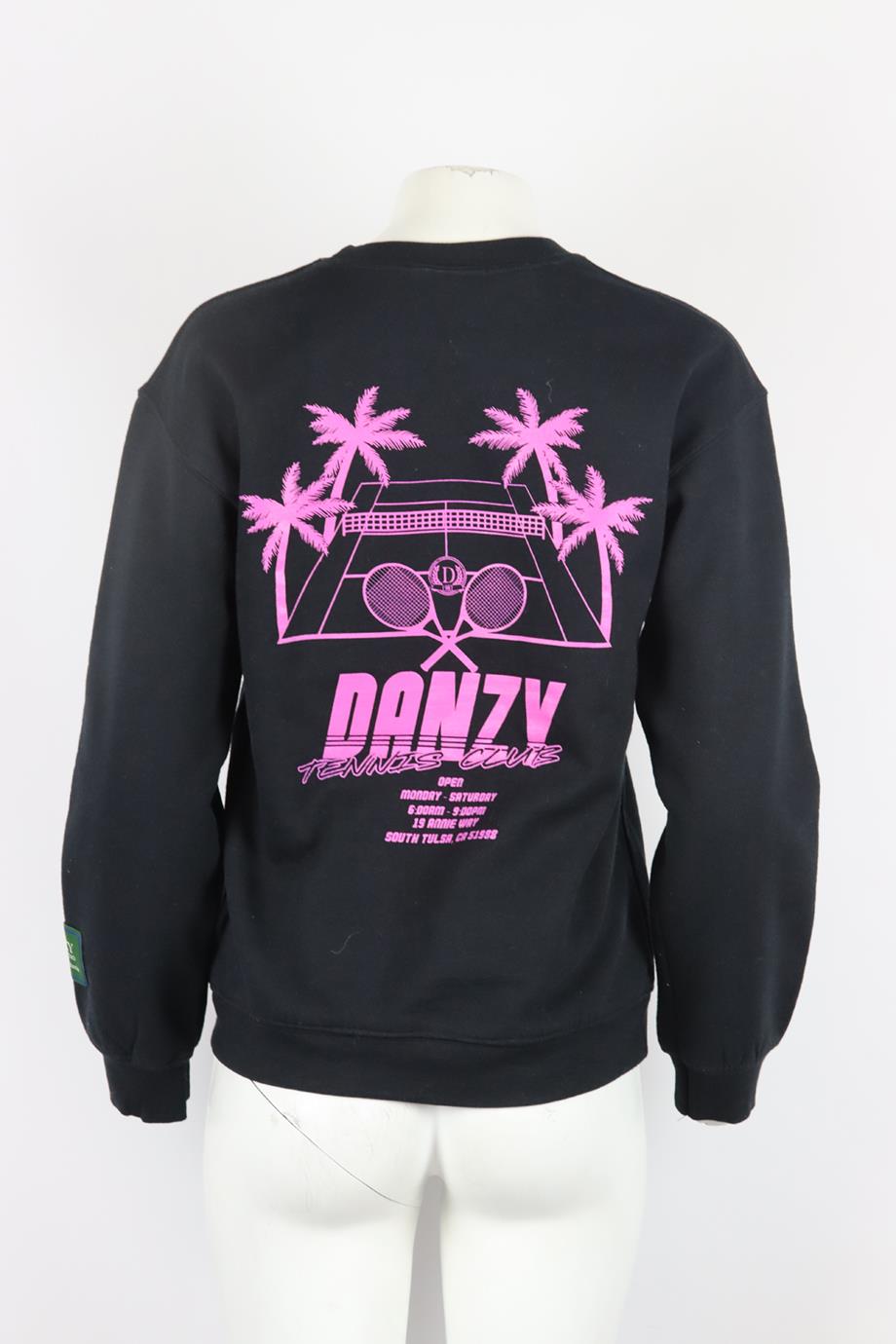 DANZY PRINTED COTTON JERSEY SWEATSHIRT SMALL