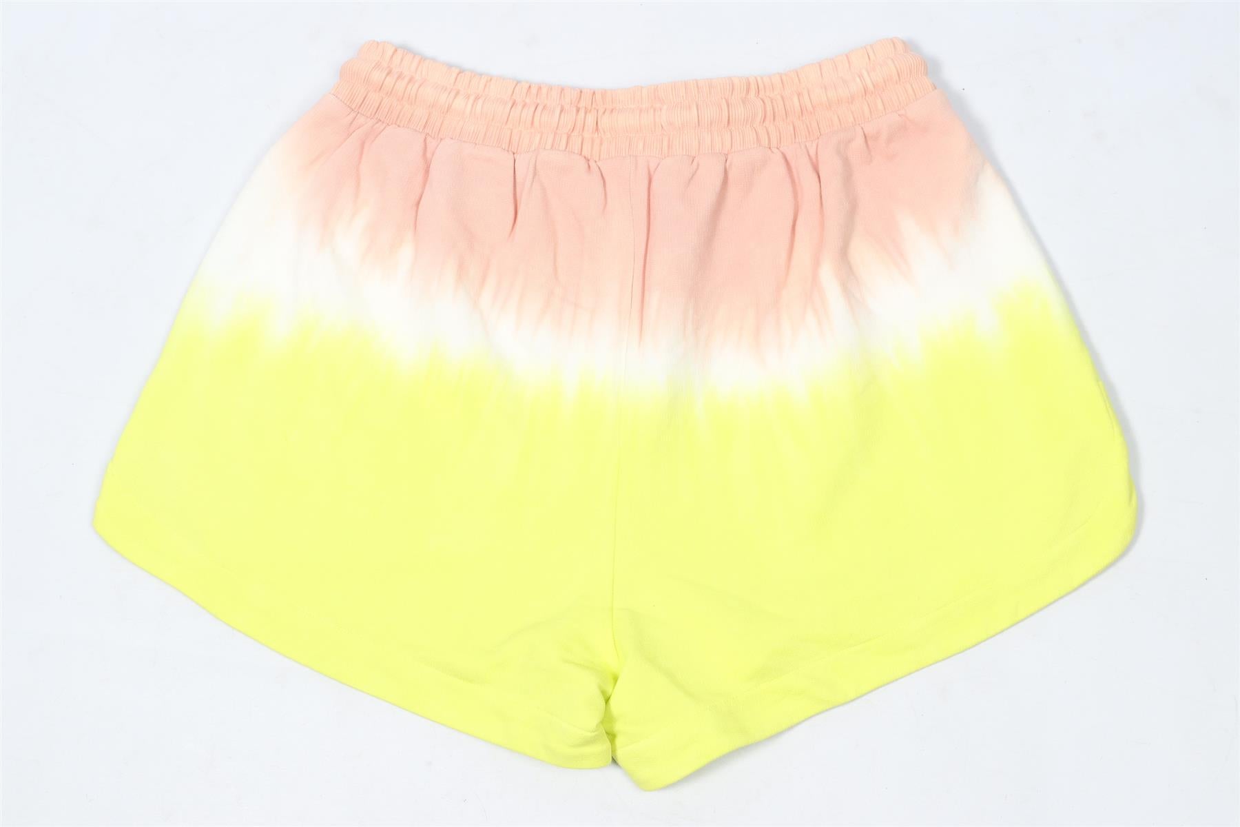 ATM COTTON YELLOW AND PINK TIE DYE SHORTS SMALL