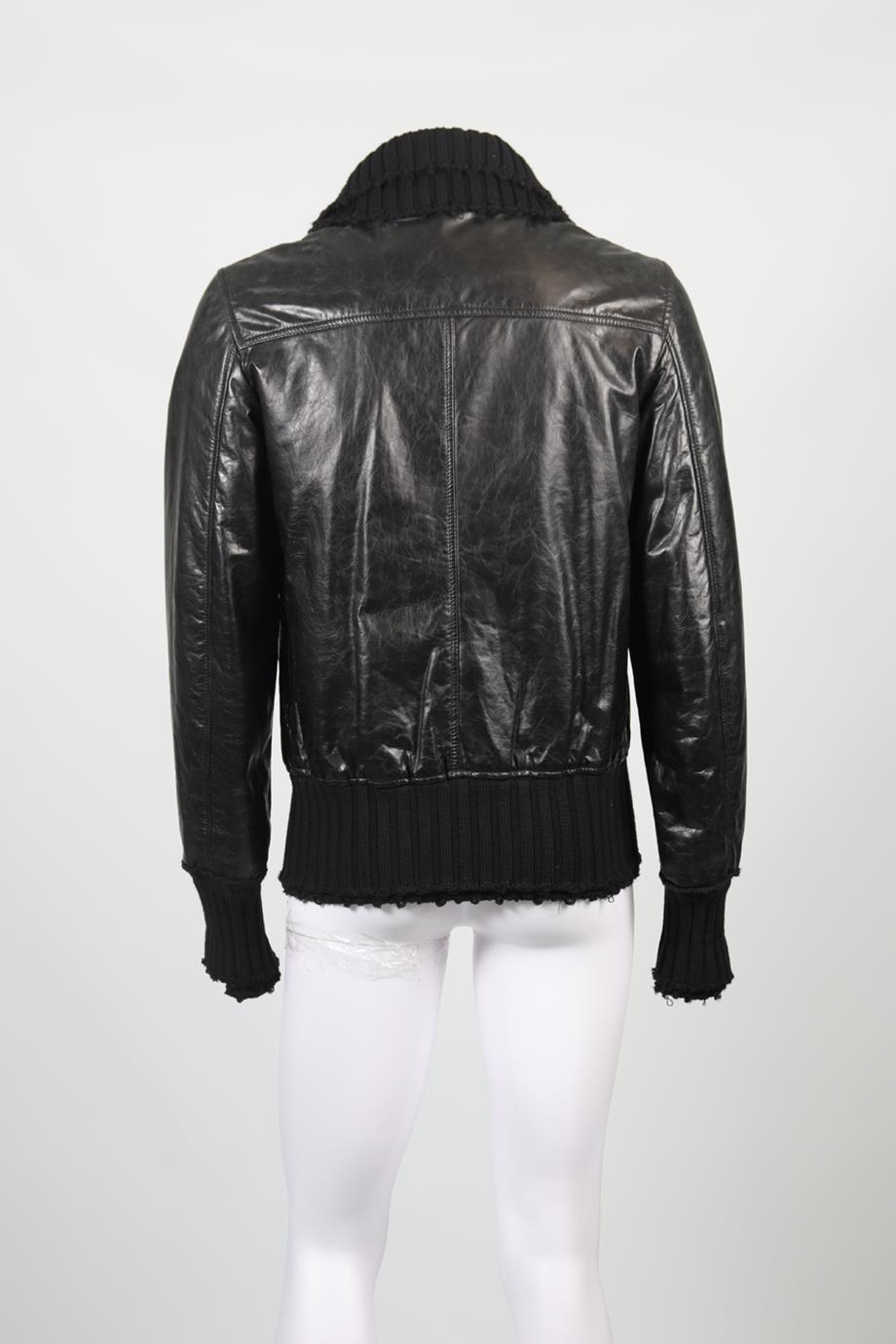 DOLCE & GABBANA MEN'S LEATHER JACKET IT 50 UK/US 40 FR 50