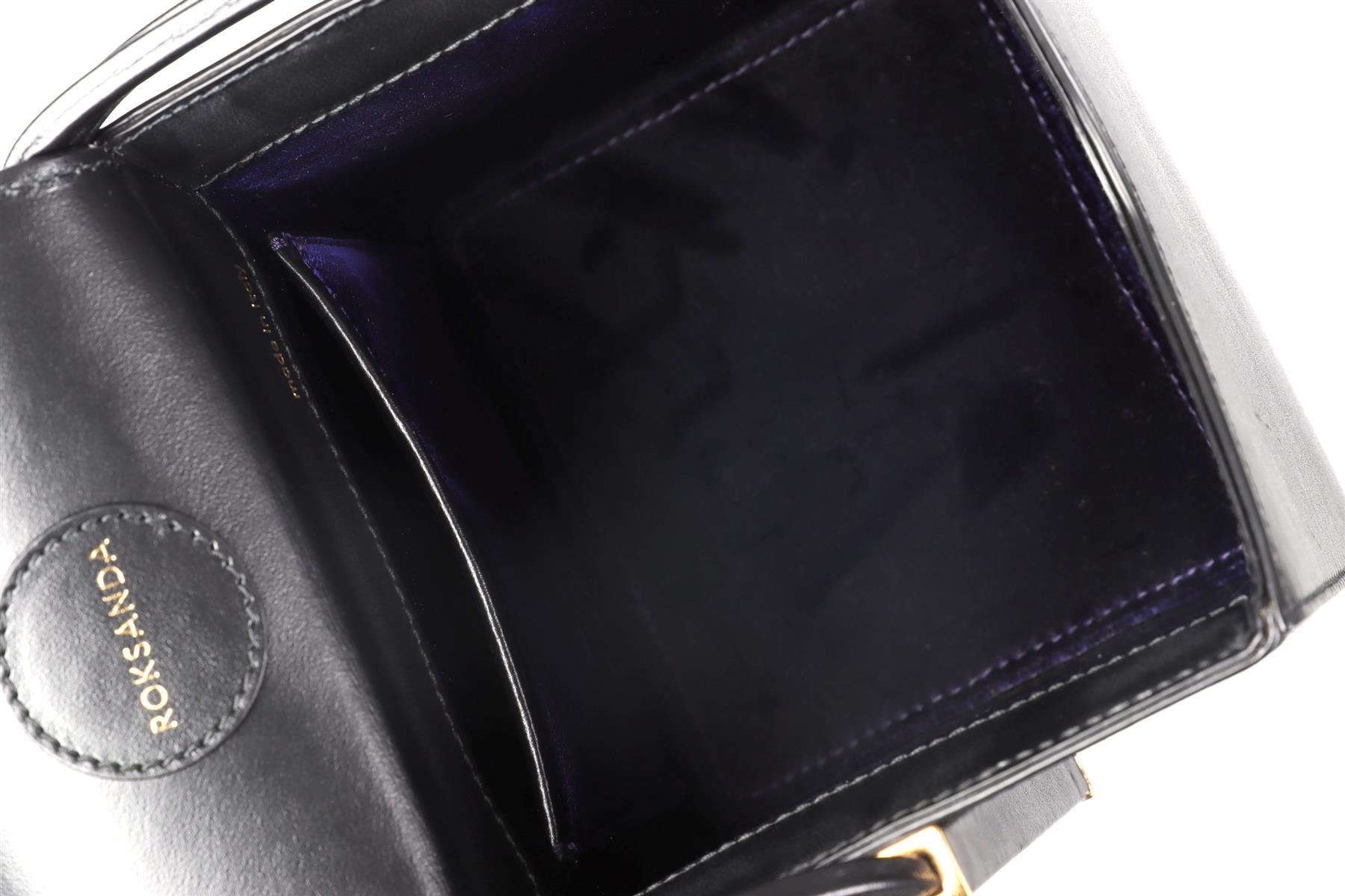 ROKSANDA BLACK BOX LEATHER CLUTCH