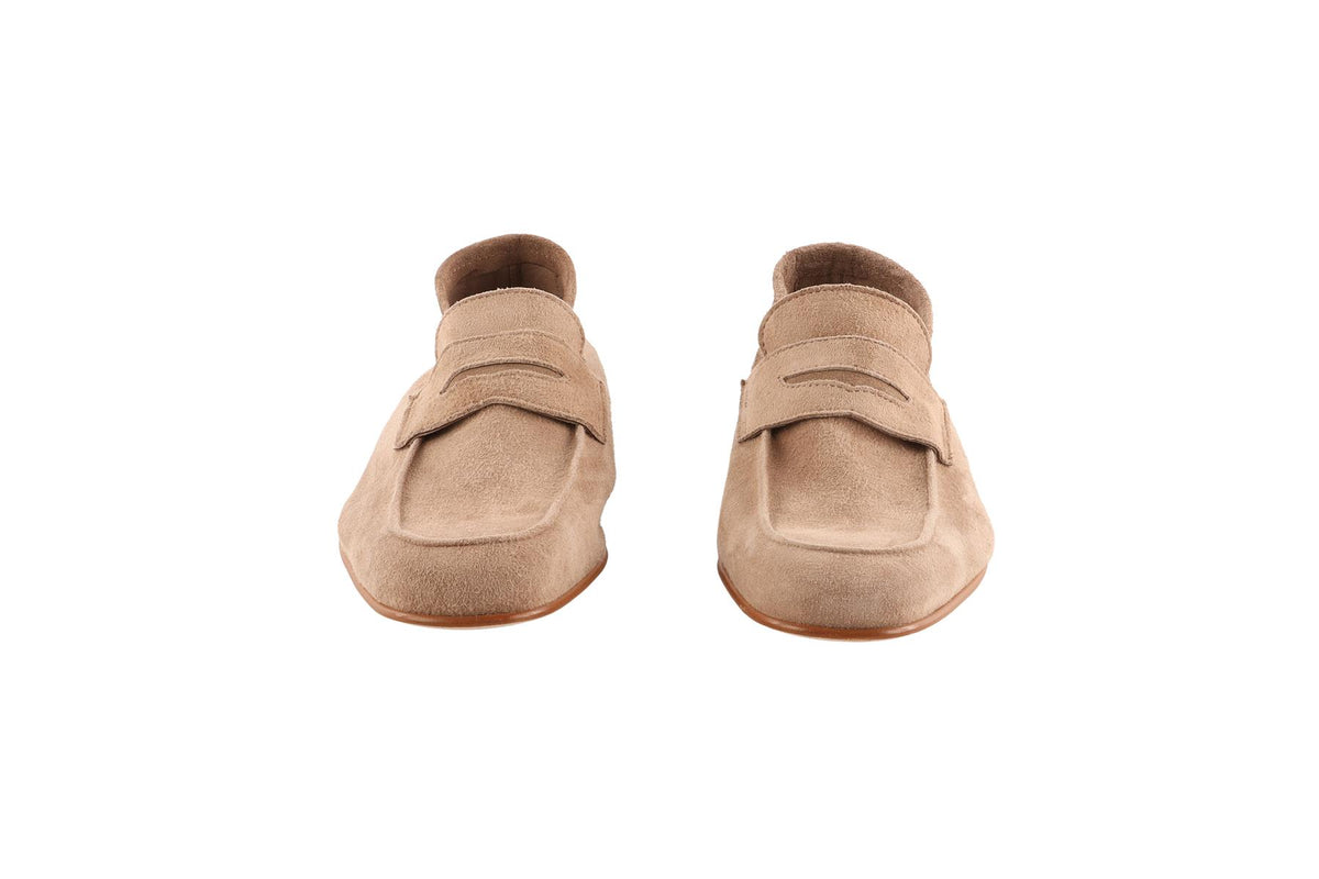 BOMBA ATELIER BEIGE SUEDE LOAFERS EU 38 UK 5 US 8