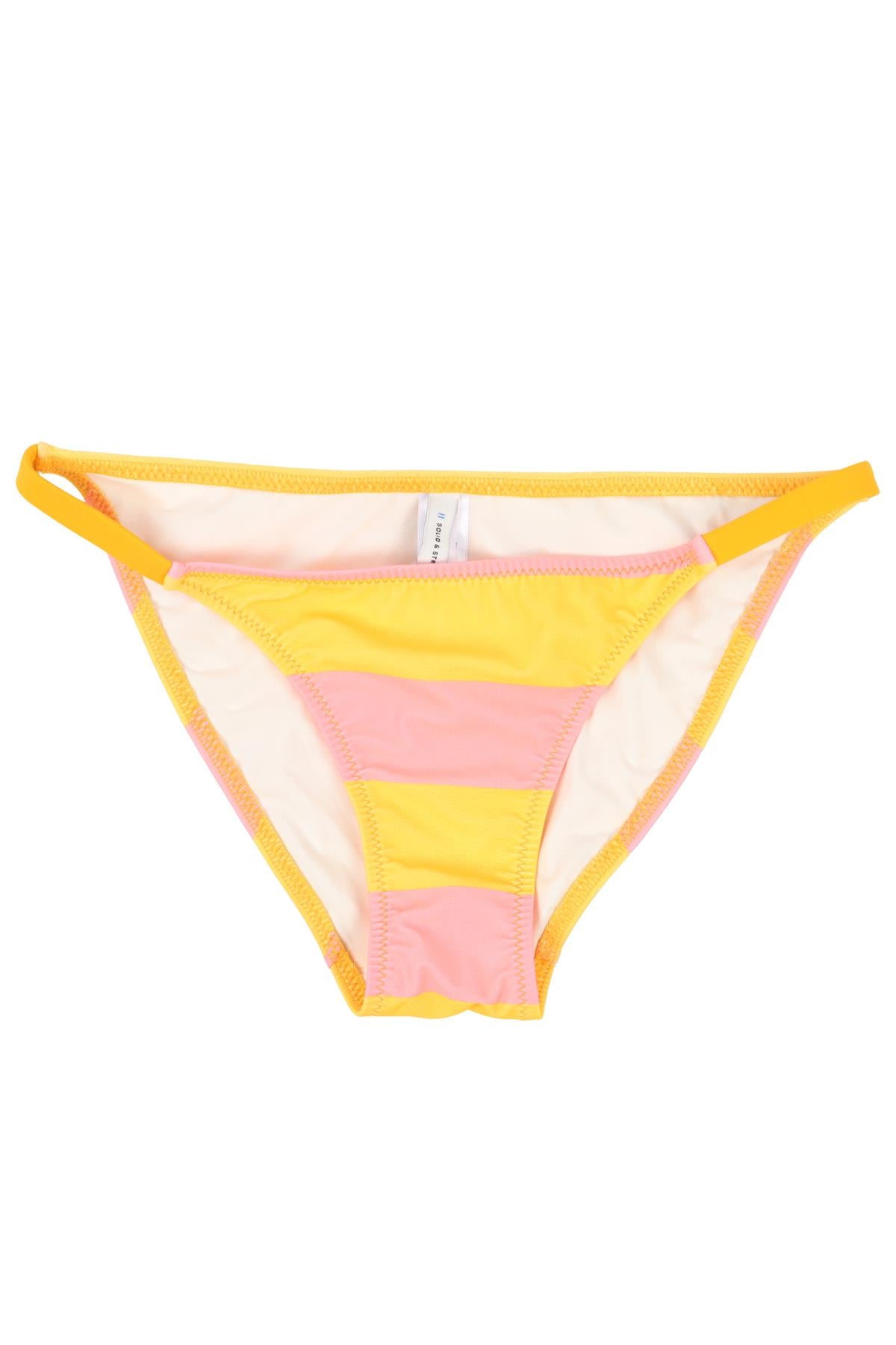 SOLID & STRIPED ORANGE BIKINI BOTTOMS SMALL