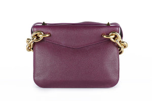 BOTTEGA VENETA PURPLE MOUNT SMALL LEATHER SHOULDER BAG
