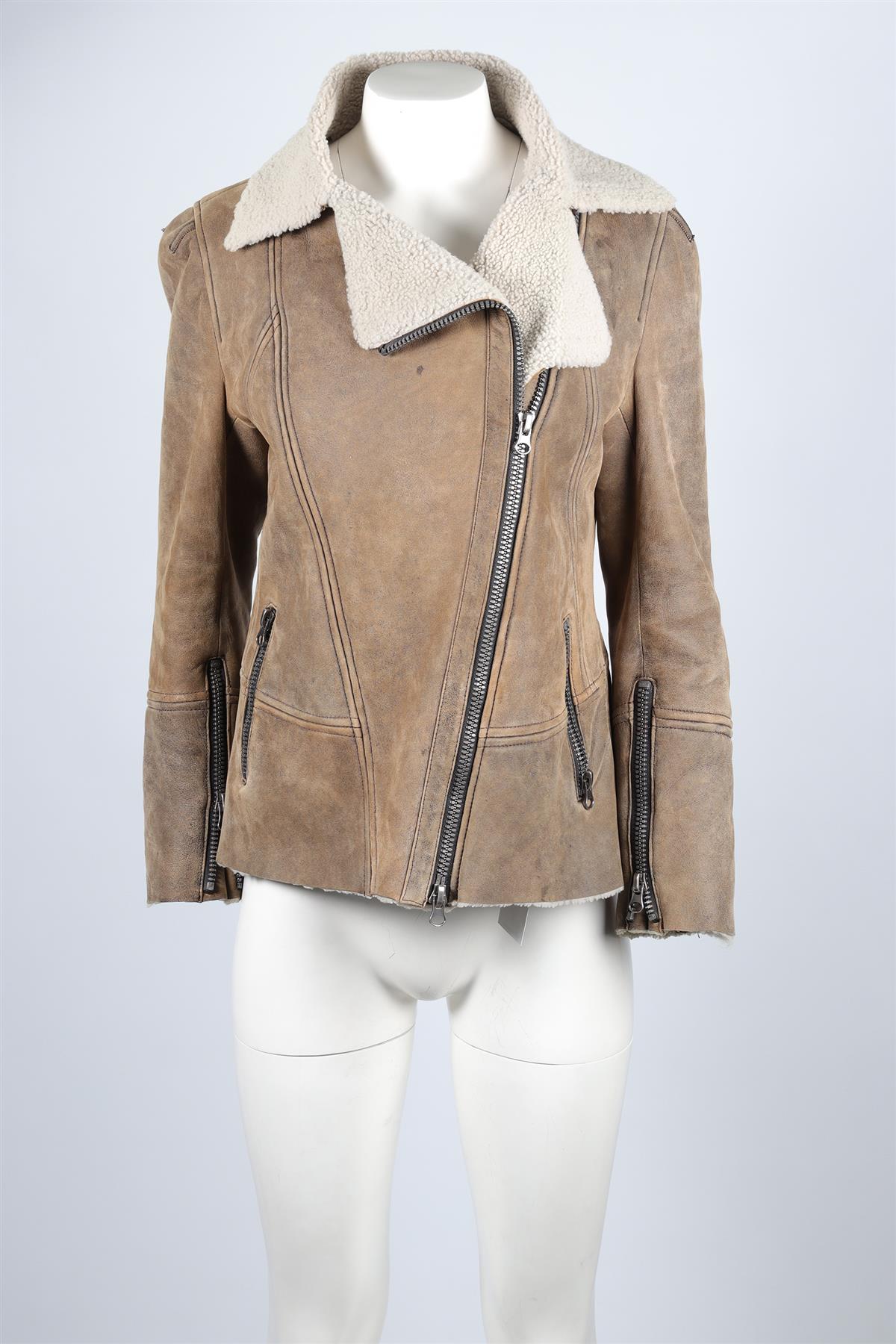 Sylvie Schimmel Brown Suede Jacket FR 42 UK 14