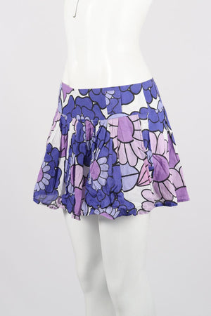 DODO BAR OR FLORAL PRINT COTTON VOILE MINI SKIRT SMALL