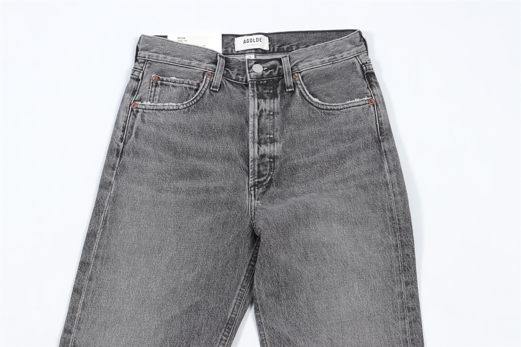 AGOLDE GREY HIGH RISE STRAIGHT LEG JEANS W24 UK 6