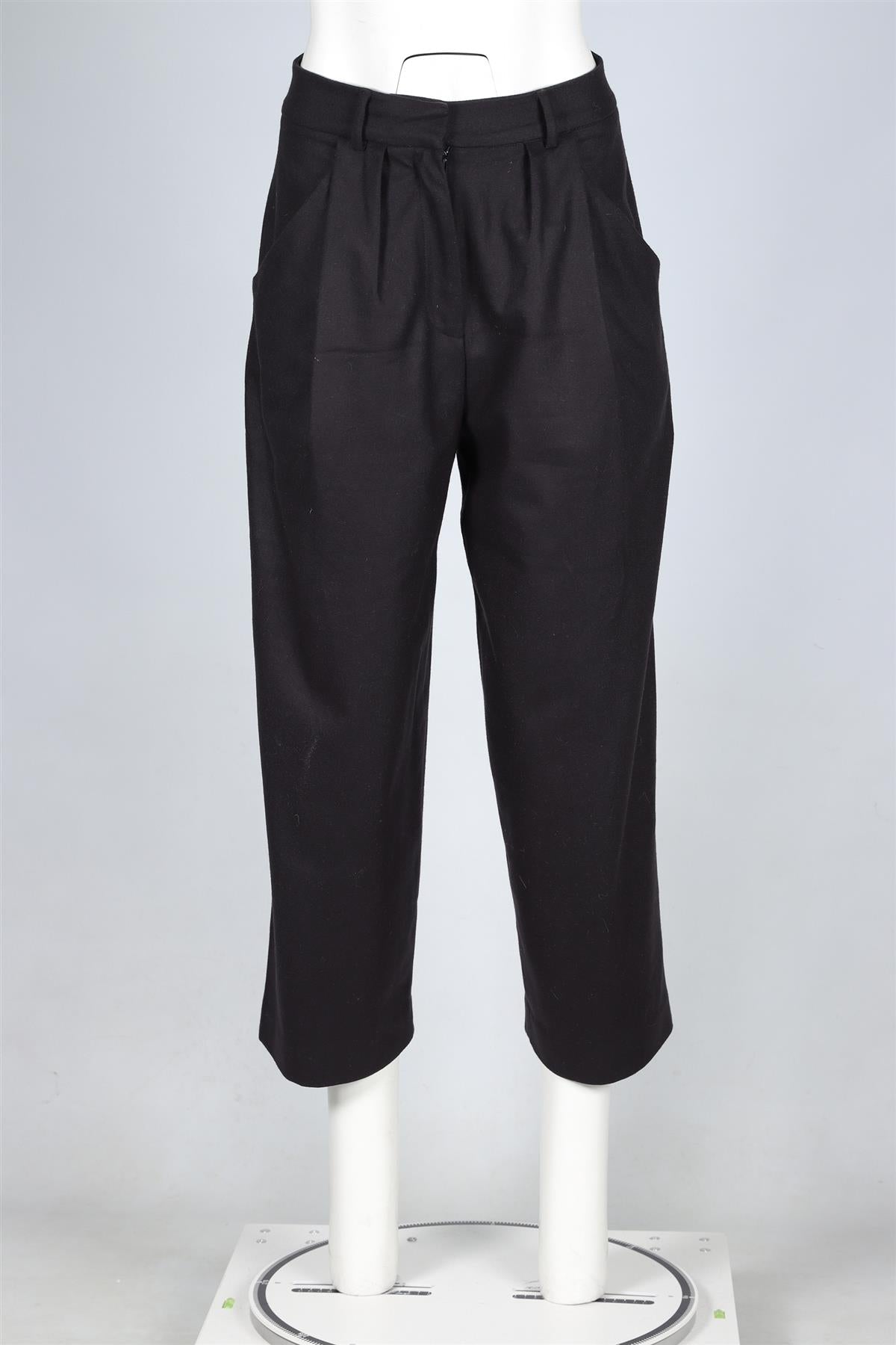 CHINTI & PARKER NAVY WOOL WIDE LEG PANTS UK 6