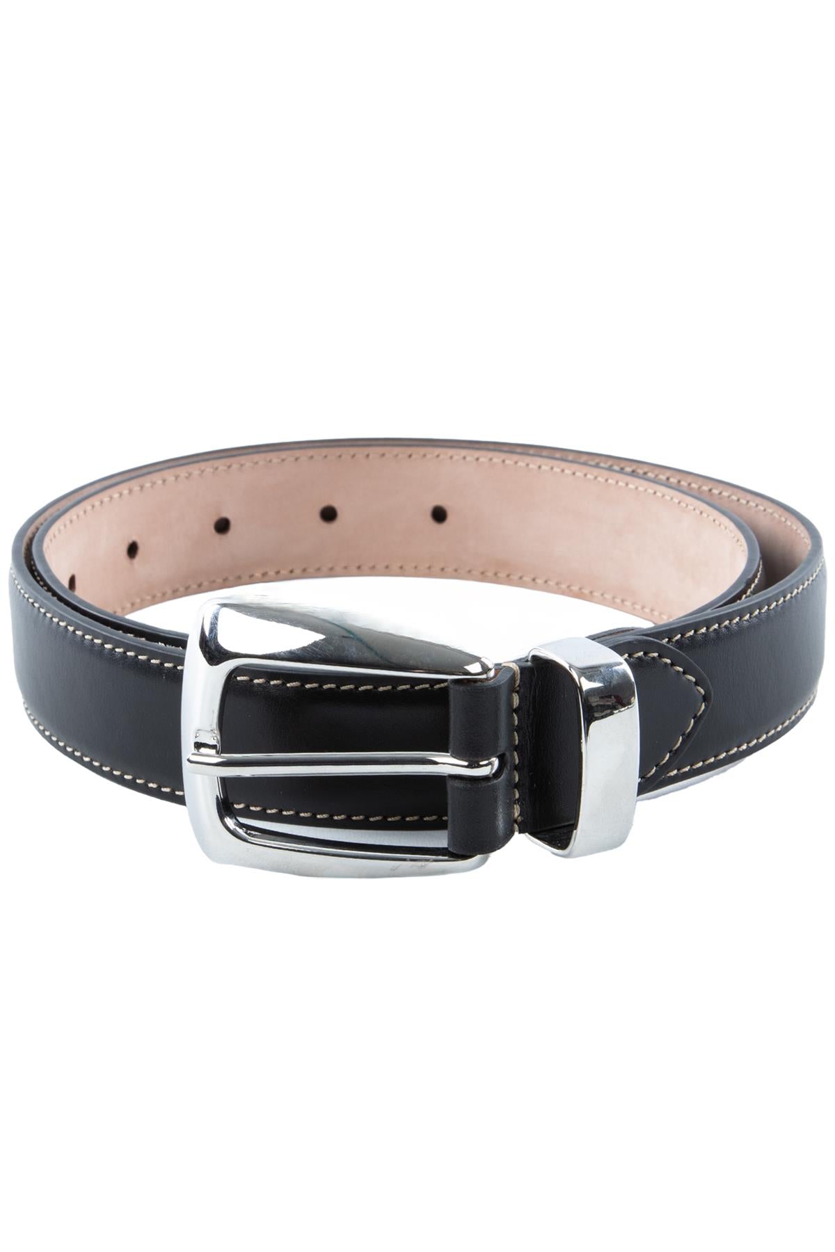KHAITE BLACK LEATHER WAIST BELT 75CM