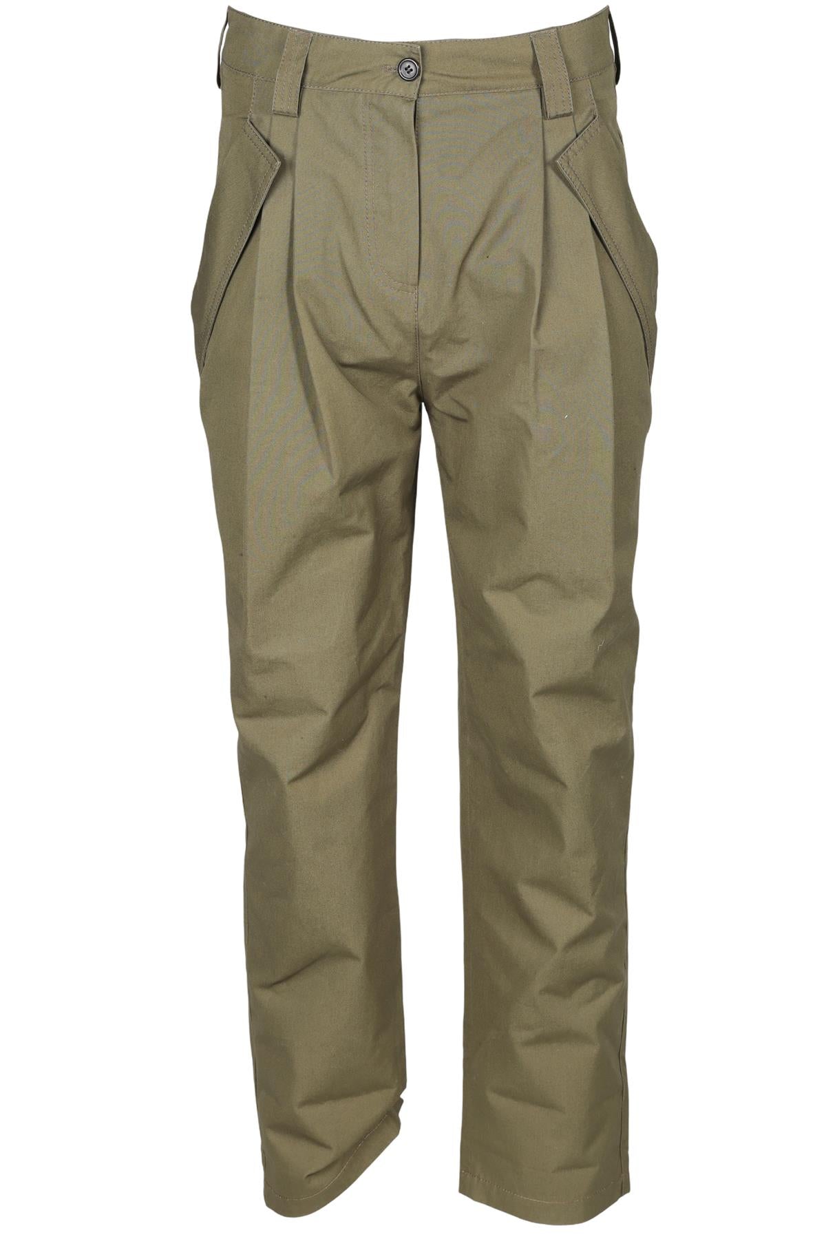 VALENTINO GREEN COTTON TAPERED TROUSERS IT 38 UK 6