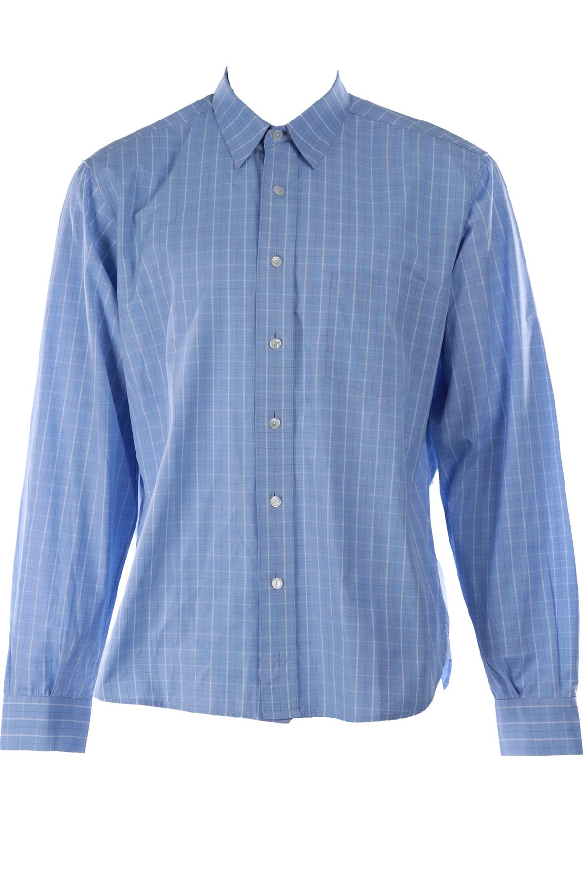 BLUE MEN'S COTTON SHIRT