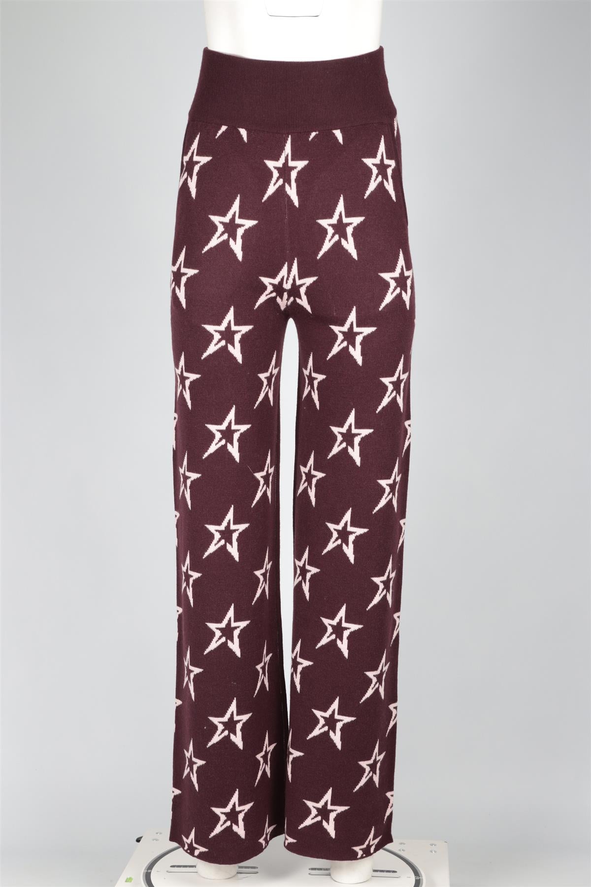 PERFECT MOMENT BURGUNDY WOOL WIDE LEG PANTS MEDIUM