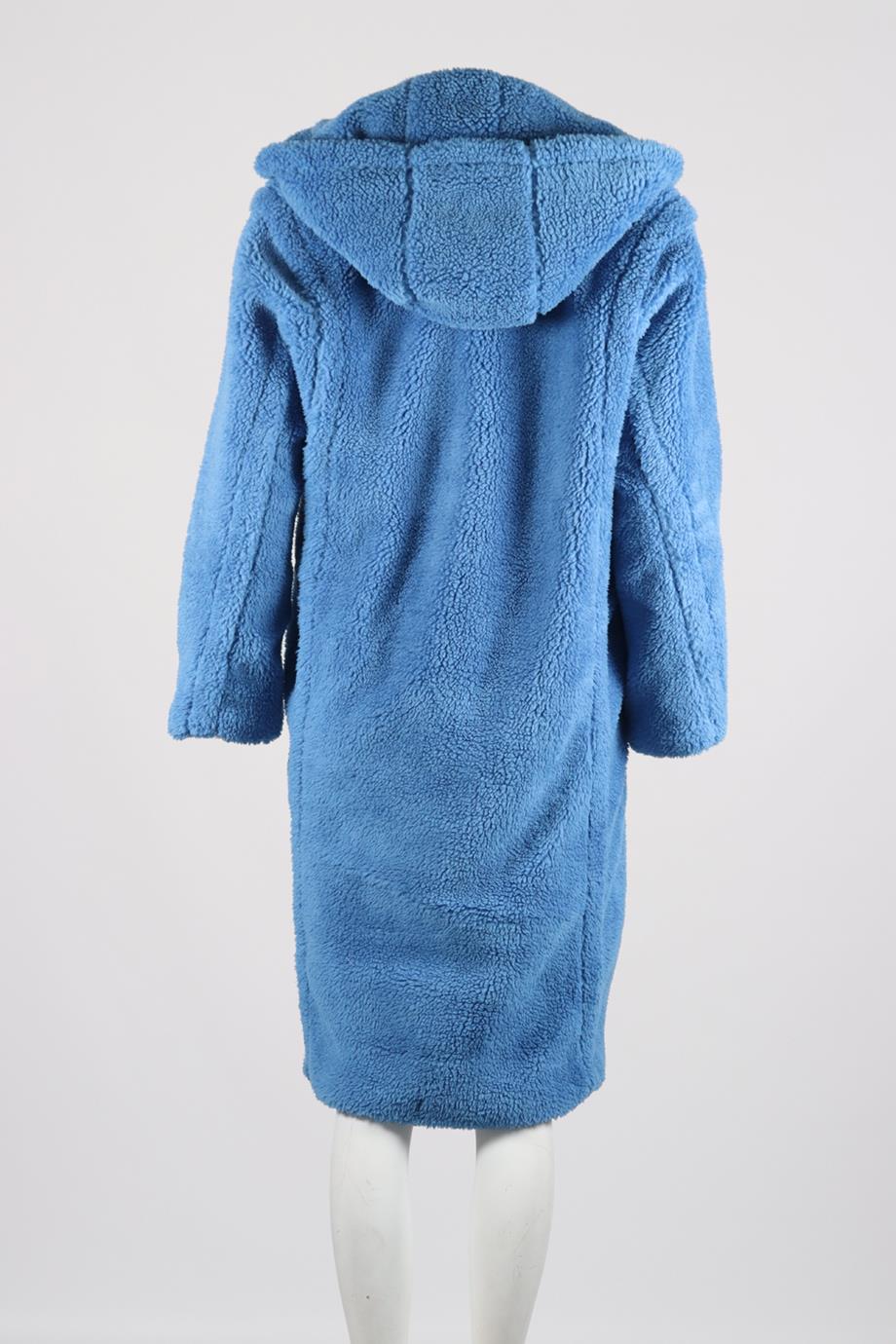 APPARIS HOODED FAUX SHEARLING COAT XSMALL