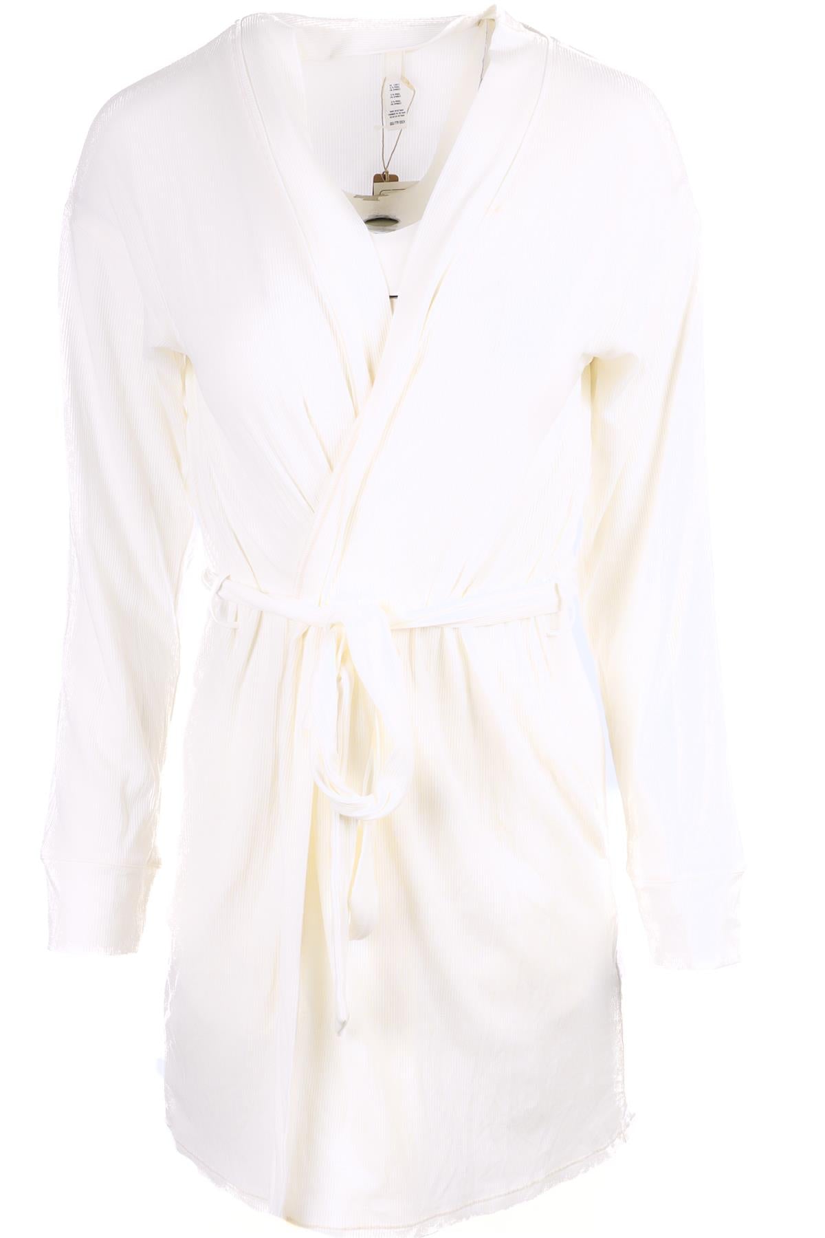 SKIMS WHITE COTTON ROBE XXSMALL