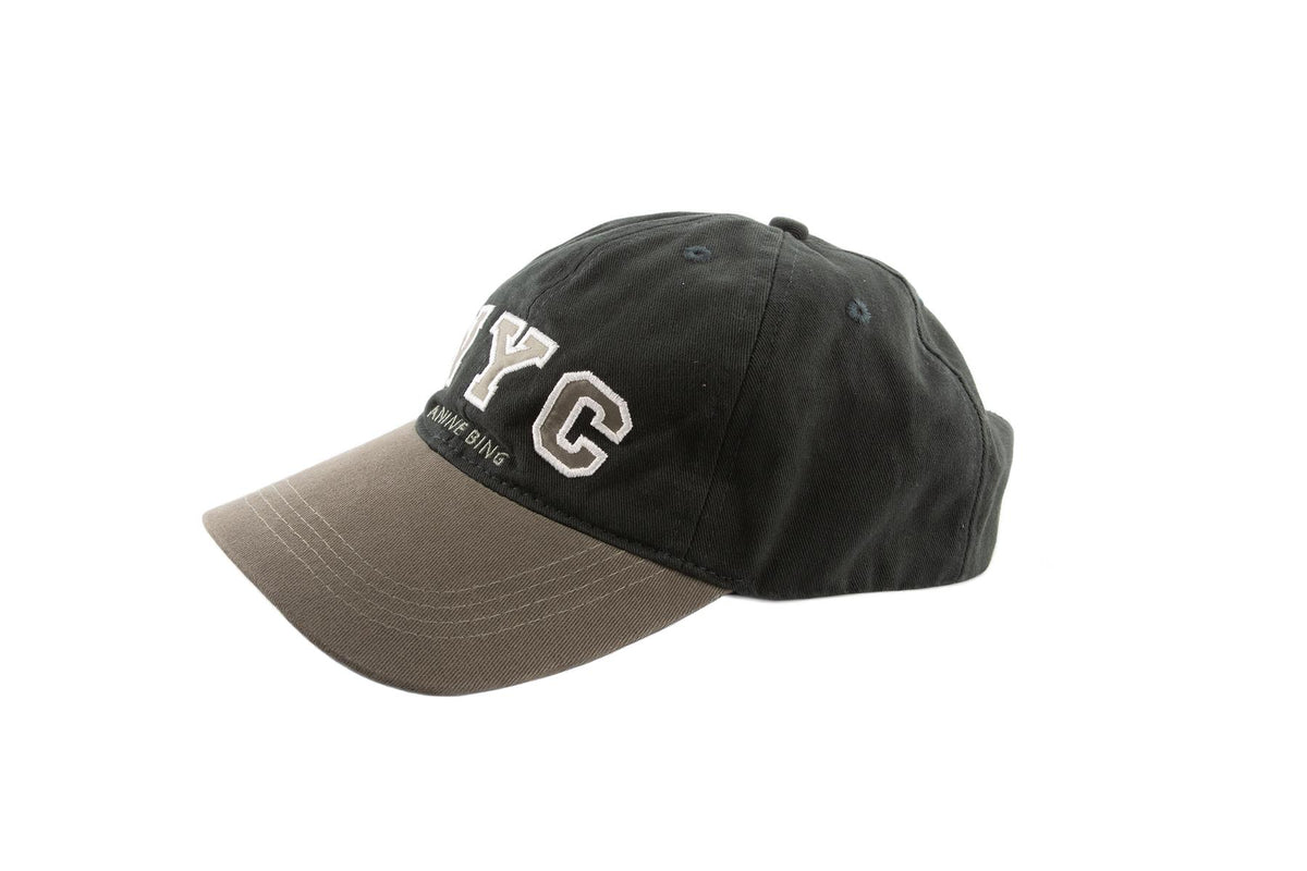 ANINE BING GREEN COTTON BASEBALL CAP ONE SIZE