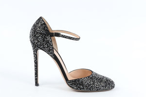 GIANVITO ROSSI BLACK CRYSTAL PUMPS EU 38 UK 5 US 8