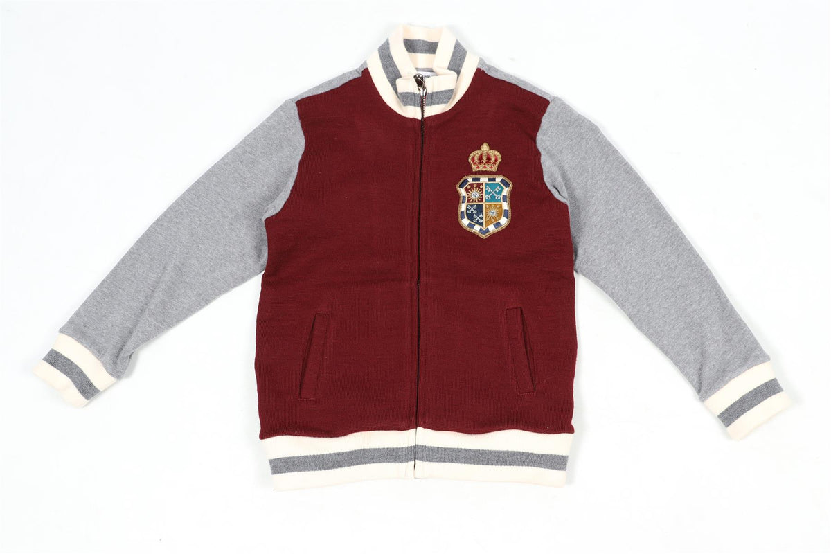DOLCE & GABBANA RED, GREY AND CREAM KIDS BOYS WOOL BLEND JACKET 4 YEARS