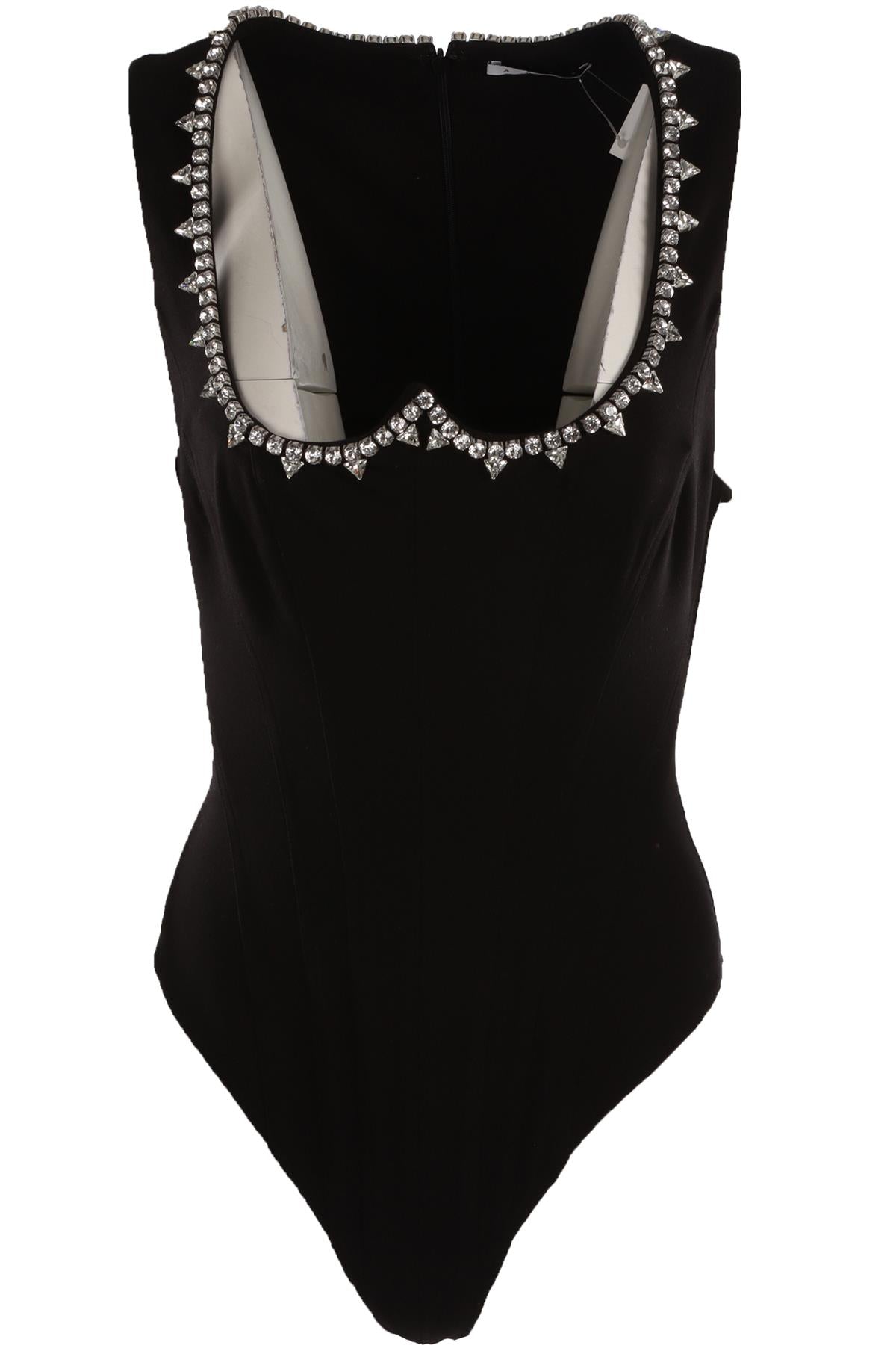 AREA BLACK SPANDEX BODYSUIT MEDIUM