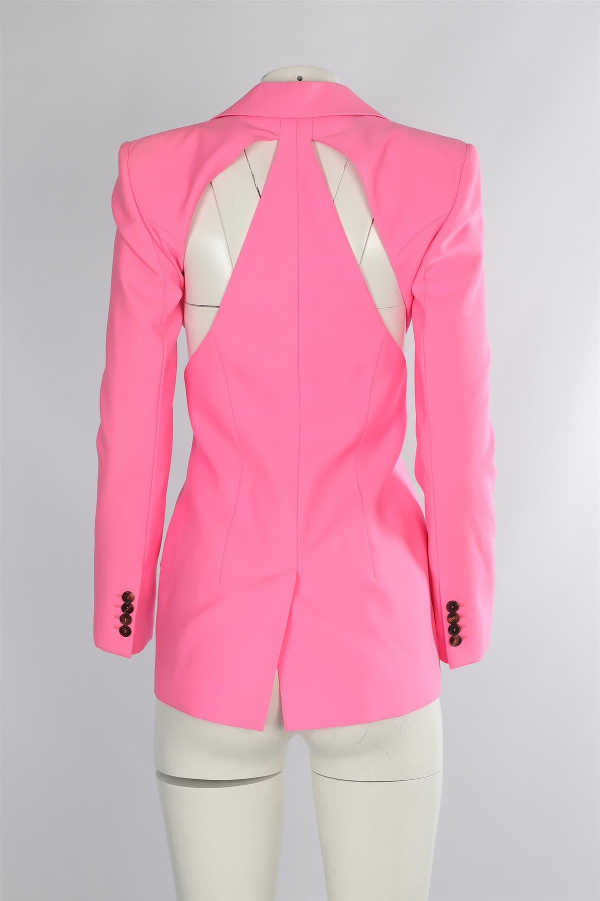 ALEXANDER MCQUEEN PINK WOOL BLAZER IT 40 UK 8
