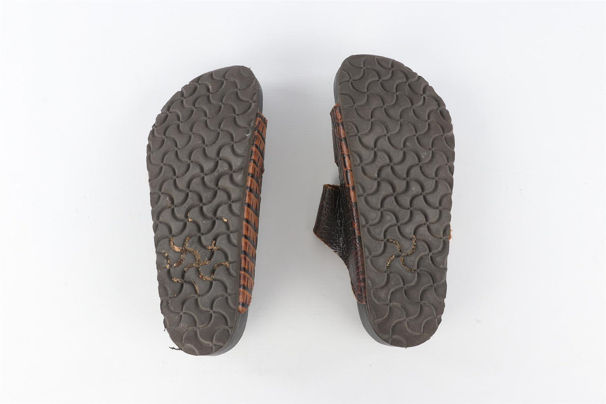 BIRKENSTOCK BROWN LEATHER SANDALS EU 38 UK 5 US 8