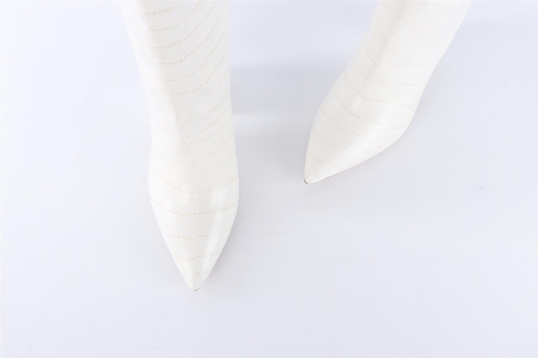 PARIS TEXAS WHITE LEATHER KNEE HIGH BOOTS EU 38 UK 5 US 8