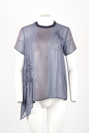 OPENING CEREMONY PRINTED SILK BLEND TOP US 4 UK 8