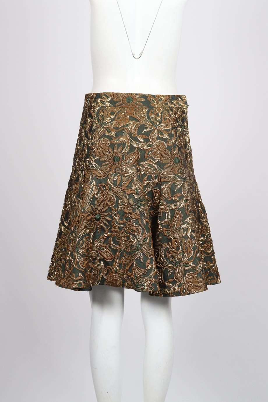 DOLCE AND GABBANA SILK BLEND MINI SKIRT IT 44 UK 12