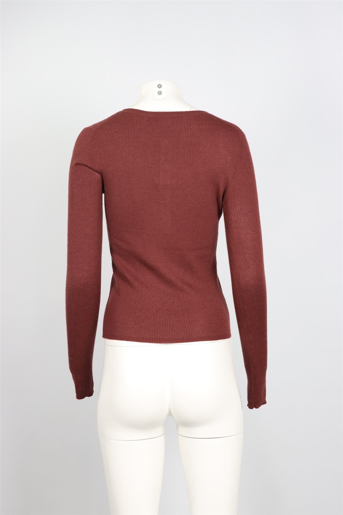 NAKED CASMERE RED CASHMERE TOP SMALL