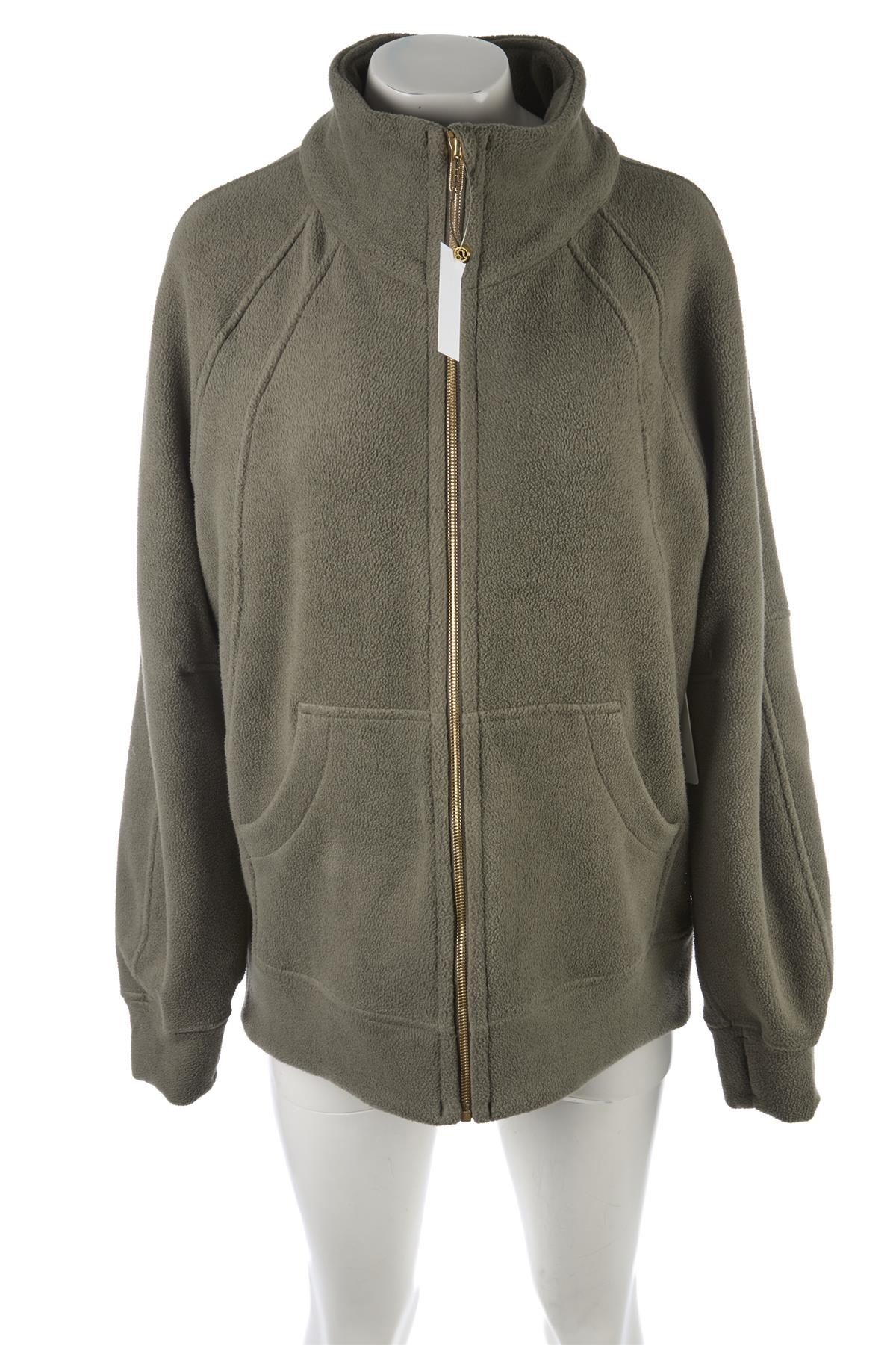 LULULEMON GREEN FLEECE JACKET MEDIUM-LARGE